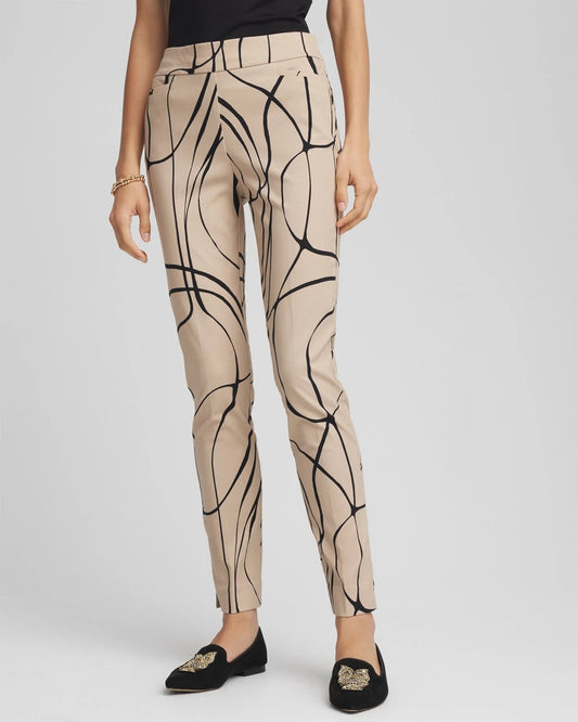 Chico's Women | Brigitte™ Golden Leaf  Slim Ankle Pants CHAMPAGNE FIZZ