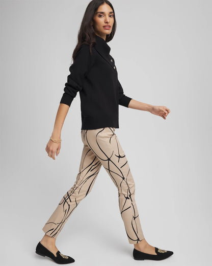 Chico's Women | Brigitte™ Golden Leaf  Slim Ankle Pants CHAMPAGNE FIZZ