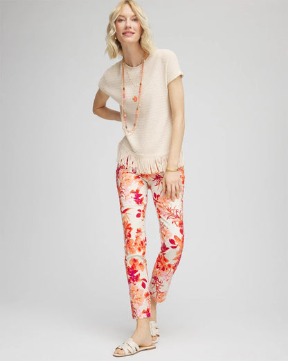 Chico's Women | Brigitte™ Slub Ankle Pants SUNSET PEACH