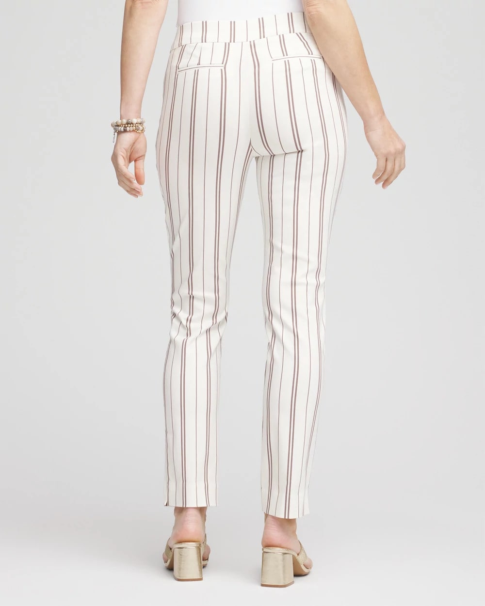 Chico's Women | Brigitte™ Striped Ankle Pants ALABASTER