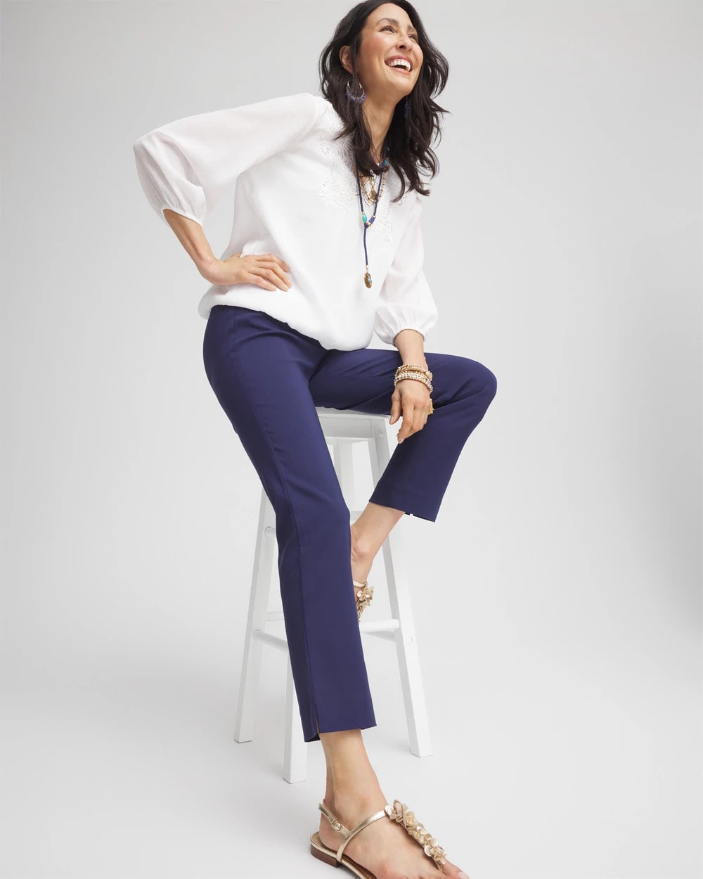 Chico's Women | Brigitte™ Pull-On Cropped Pants PASSPORT BLUE