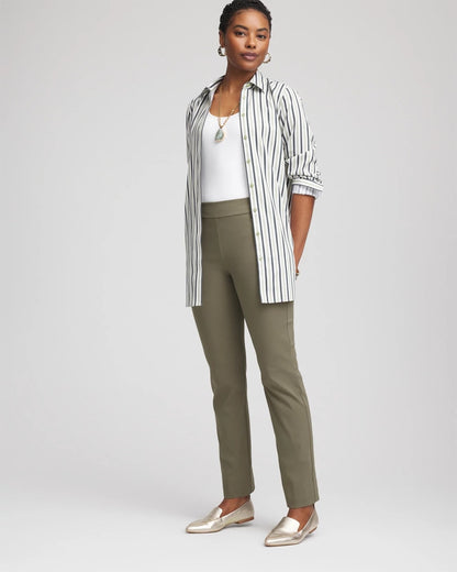 Chico's Women | Brigitte™ Slim Full-Length Pants NETTLE LEAF
