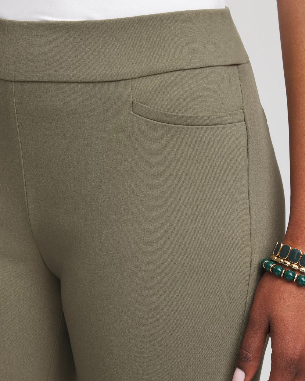 Chico's Women | Brigitte™ Slim Full-Length Pants NETTLE LEAF