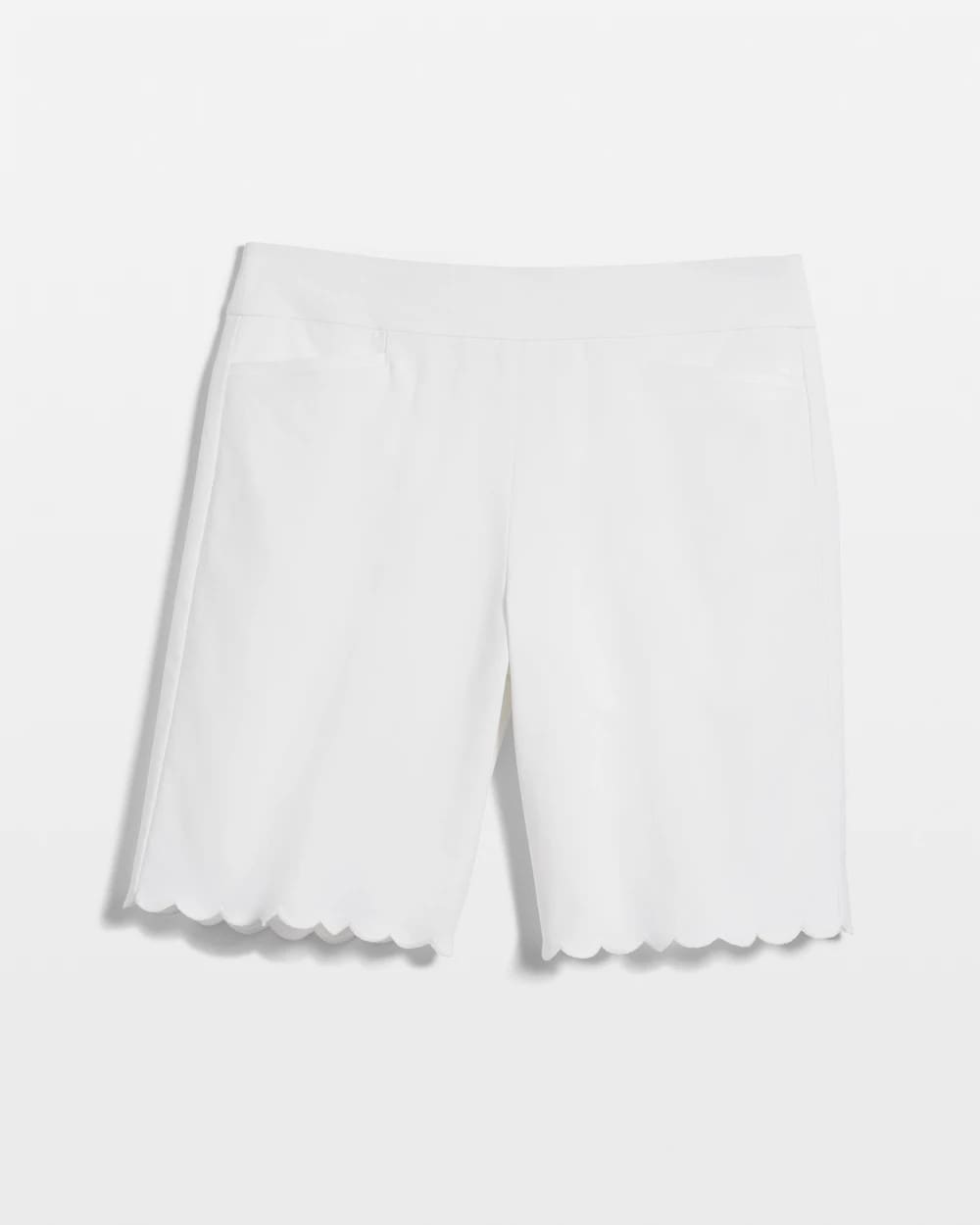 Chico's Women | Brigitte™ Pull-On Scallop-Hem Shorts ALABASTER