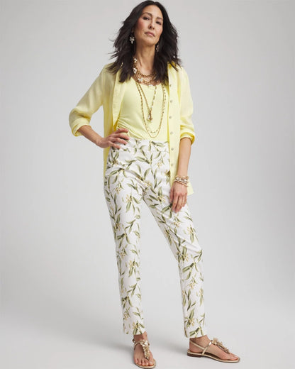 Chico's Women | Brigitte™ Slub Slim Ankle Pants ALABASTER