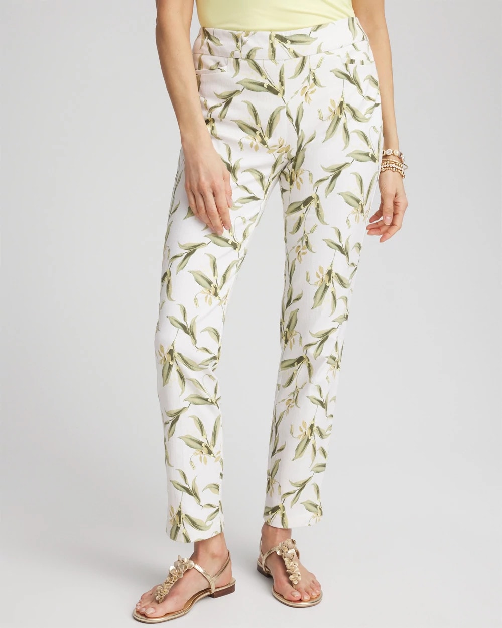 Chico's Women | Brigitte™ Slub Slim Ankle Pants ALABASTER