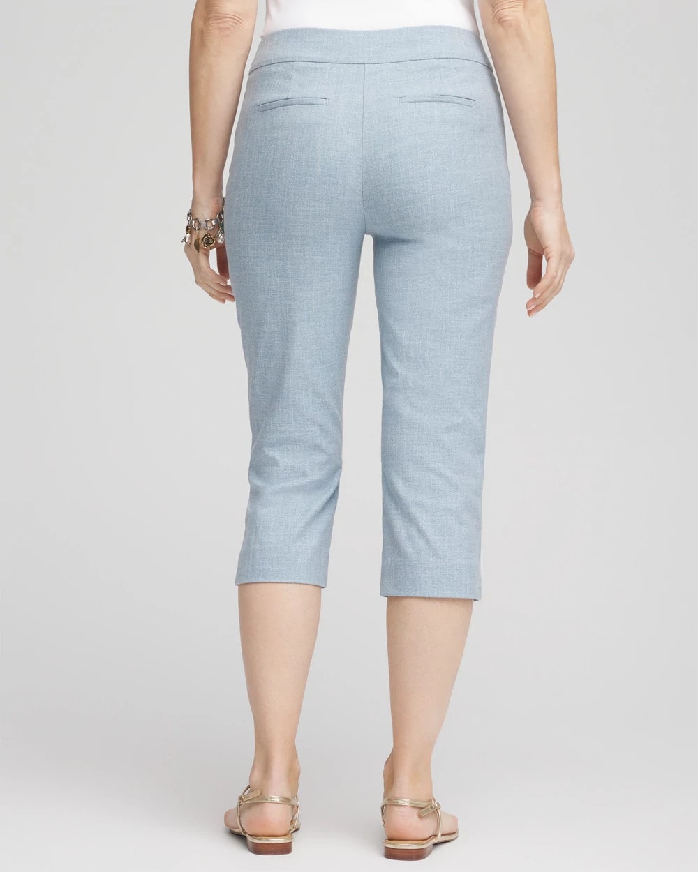 Chico's Women | Brigitte™ Cross Dye Capri Pants BLUE PEARL