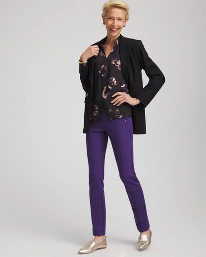 Chico's Women | Juliet Slim Trim Detail Ankle Pants PURPLE ELIXIR