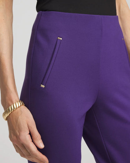Chico's Women | Juliet Slim Trim Detail Ankle Pants PURPLE ELIXIR