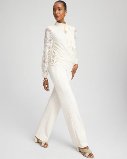 Chico's Women | Juliet Wide Full Length Pant ENGLISH CREAM