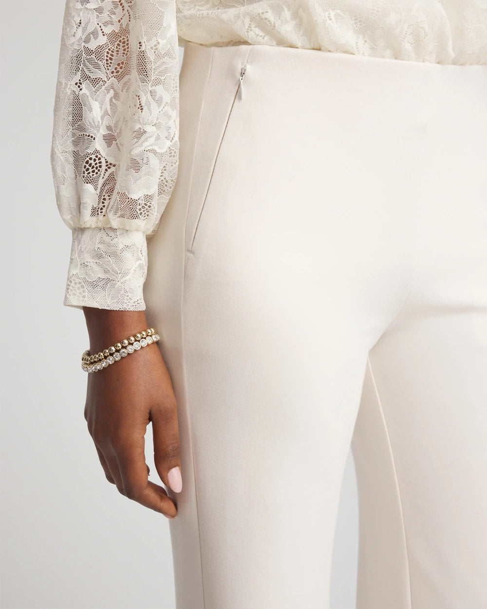 Chico's Women | Juliet Wide Full Length Pant ENGLISH CREAM
