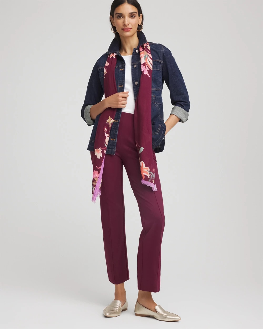 Chico's Women | Juliet Straight Ankle Pants DEEP CHIANTI