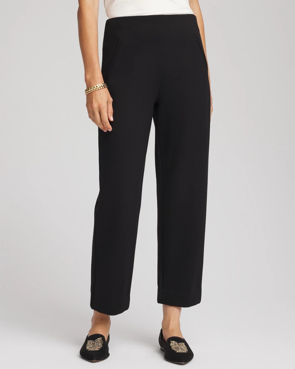 Chico's Women | Juliet Relaxed Tapered Ankle Pants BLACK