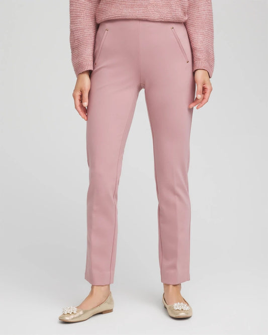 Chico's Women | Juliet Slim Trim Detail Ankle Pants DUSTY ROSE