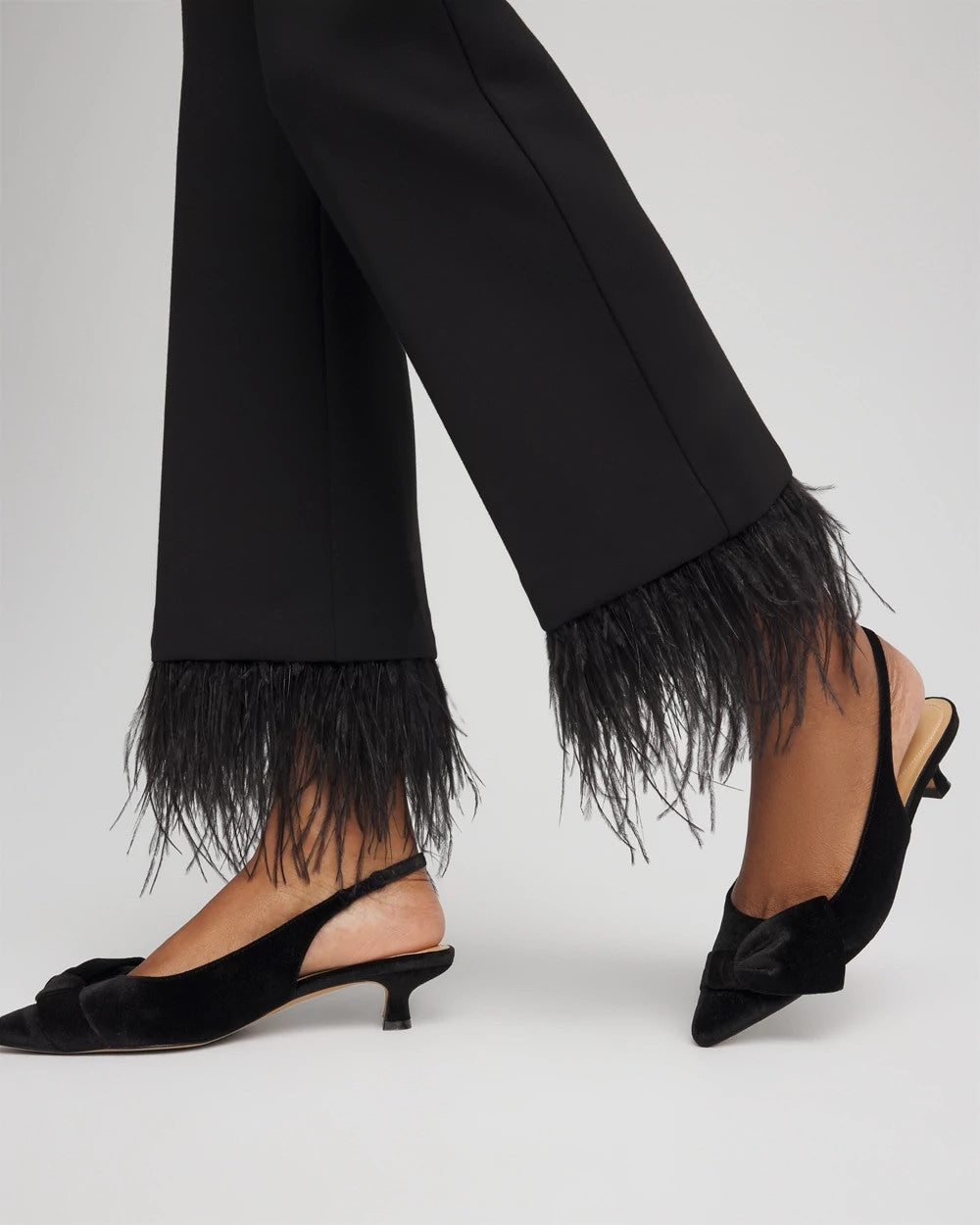 Chico's Women | Juliet Feathered Flared Cropped Pants BLACK