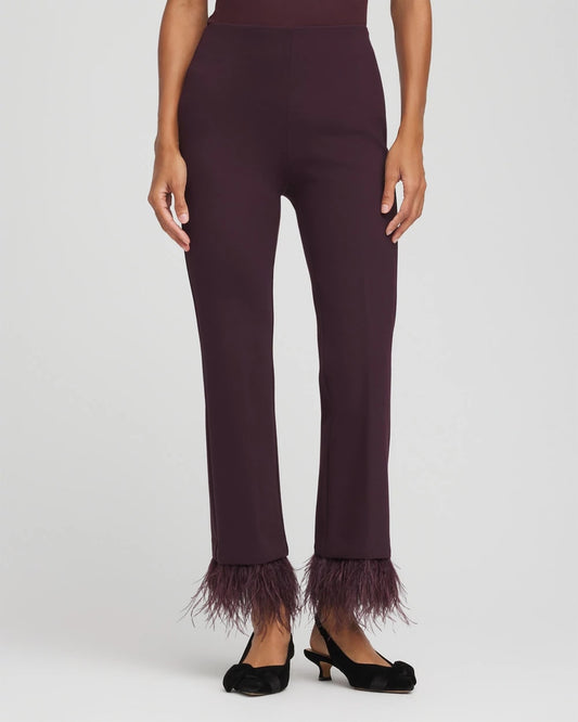 Chico's Women | Juliet Feathered Flared Cropped Pants NIGHT BLOOM