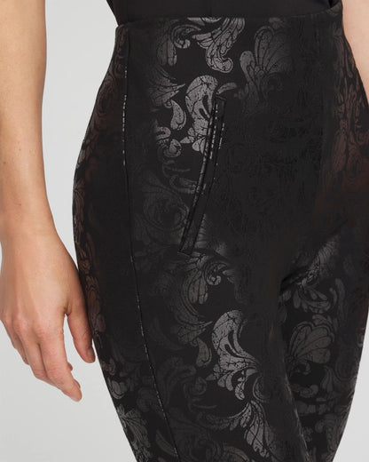 Chico's Women | Juliet Foiled Slim Ponte Pants BLACK