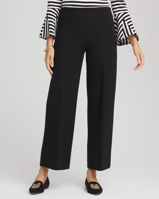 Chico's Women | Juliet Slim Wide-Leg Cropped Pants BLACK
