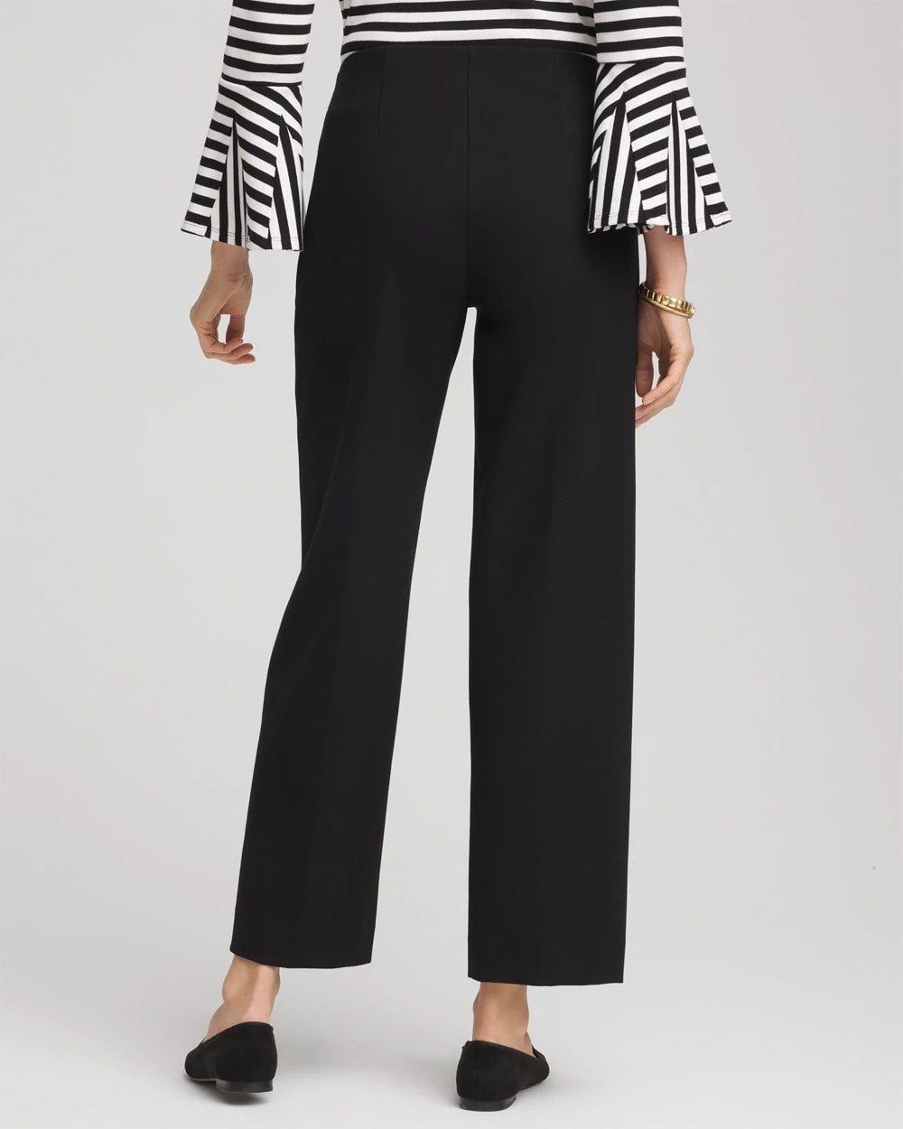 Chico's Women | Juliet Slim Wide-Leg Cropped Pants BLACK