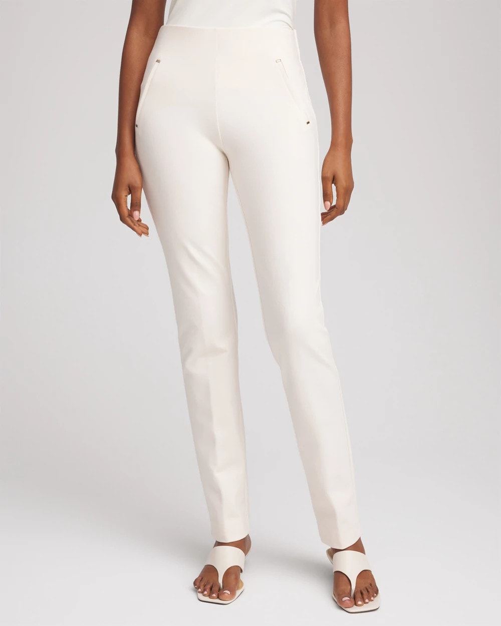 Chico's Women | Juliet Slim Trim Detail Pants ENGLISH CREAM