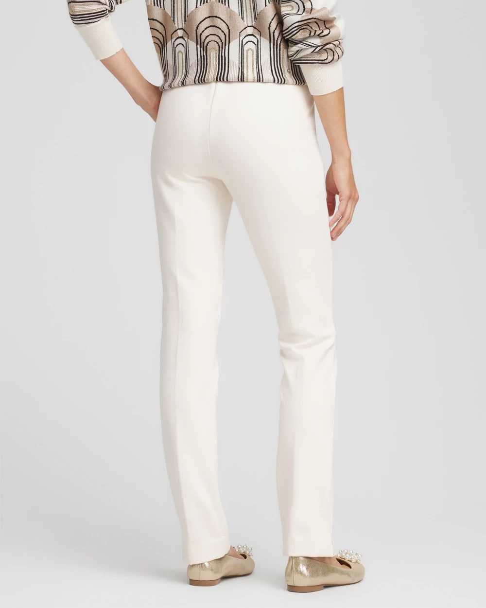 Chico's Women | Juliet Slim Trim Detail Pants ENGLISH CREAM