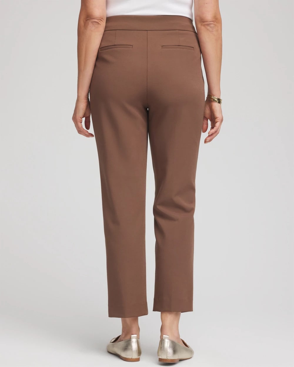 Chico's Women | Lightweight Juliet Straight Ankle Pants DRIED MUSHROOM