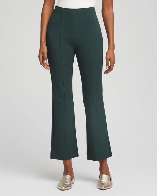 Chico's Women | Lightweight Juliet Flared Ankle Pants DARKEST SPRUCE