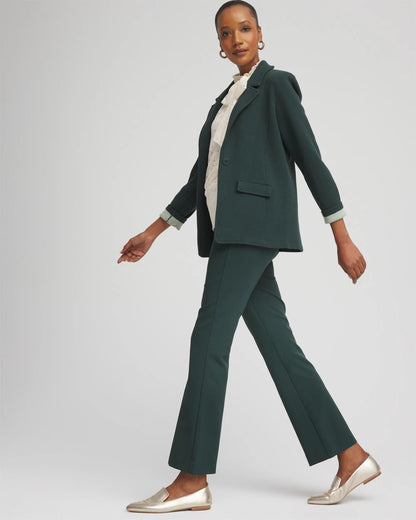 Chico's Women | Lightweight Juliet Flared Ankle Pants DARKEST SPRUCE
