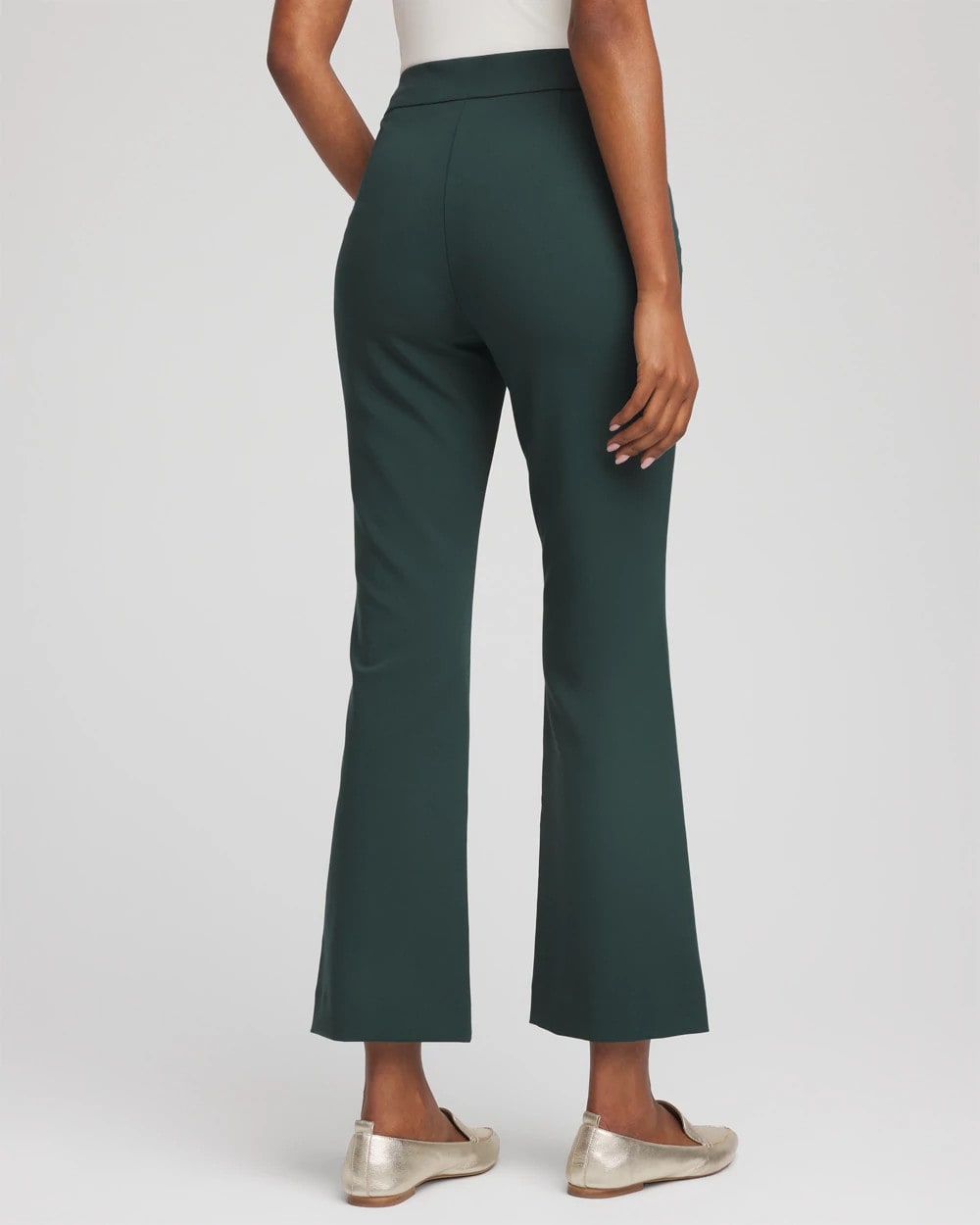 Chico's Women | Lightweight Juliet Flared Ankle Pants DARKEST SPRUCE