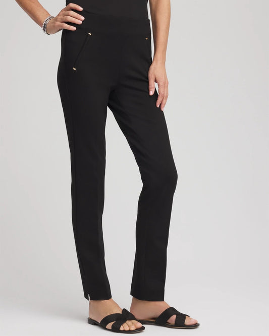 Chico's Women | Juliet Slim Trim Detail Ankle Pants BLACK