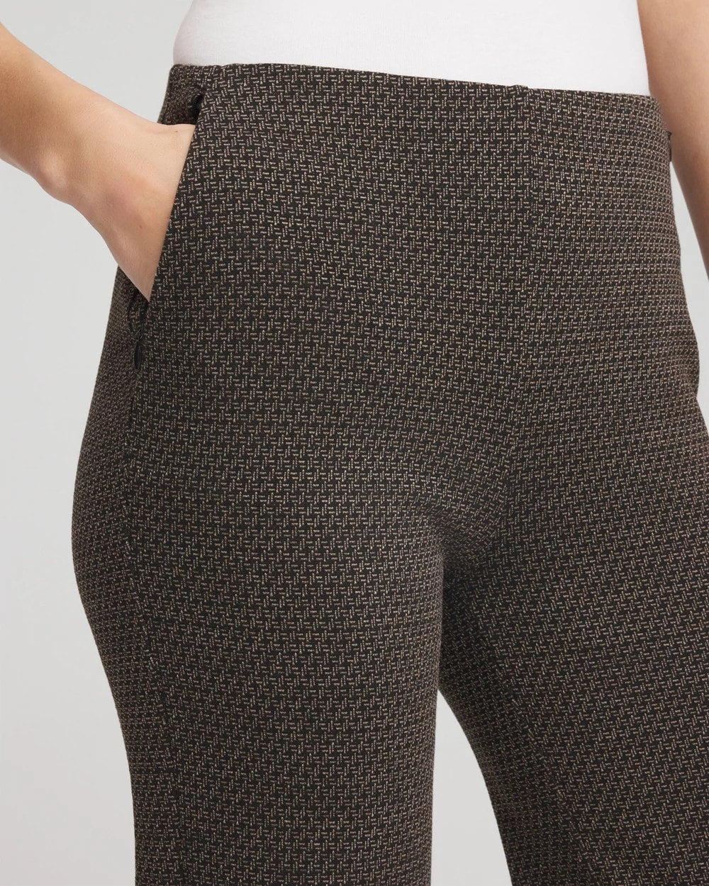 Chico's Women | Juliet Jacquard Full-Length Ponte Pants BLACK