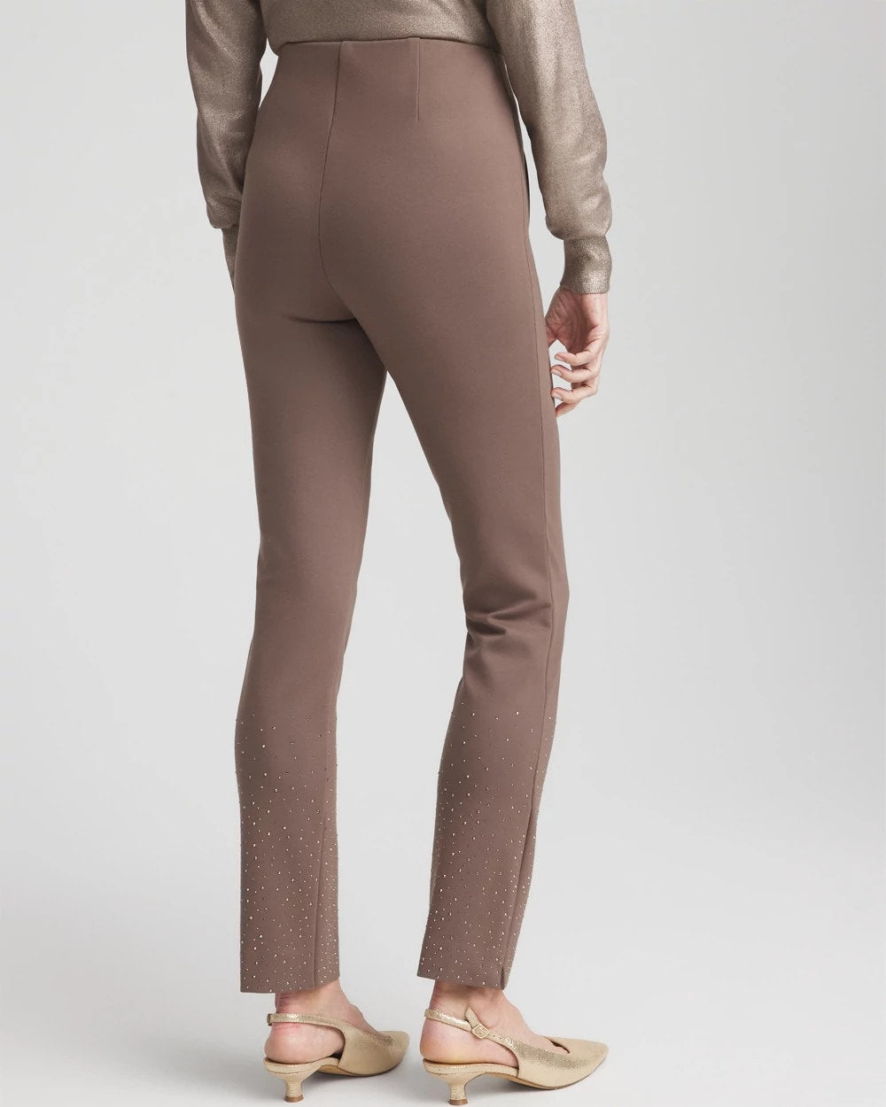 Chico's Women | Juliet Embellished Ankle Pants WARM MOCHA