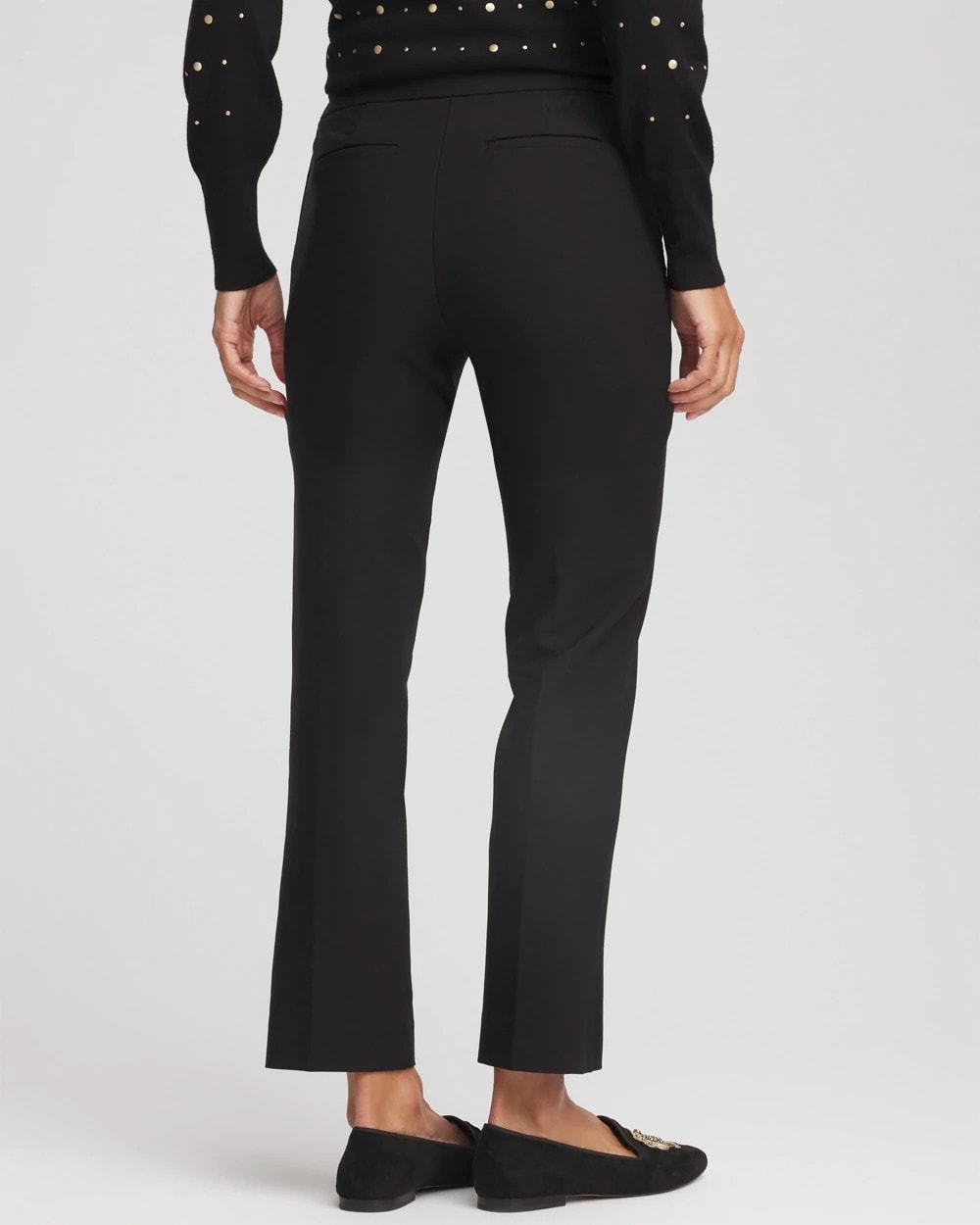 Chico's Women | Lightweight Juliet Straight Ankle Pants BLACK