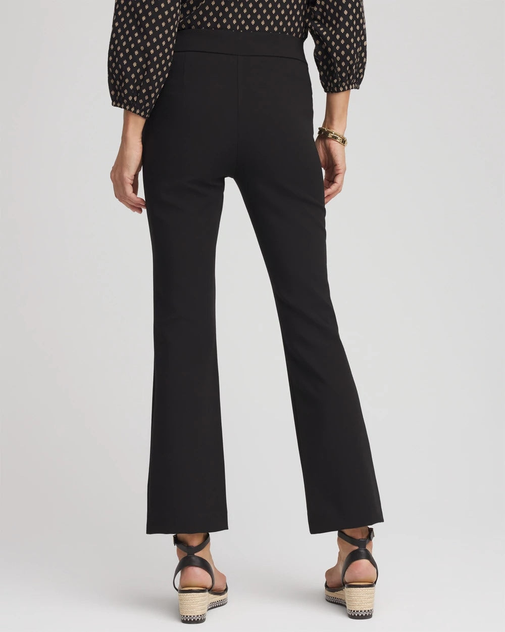 Chico's Women | Lightweight Juliet Flared Ankle Pants BLACK