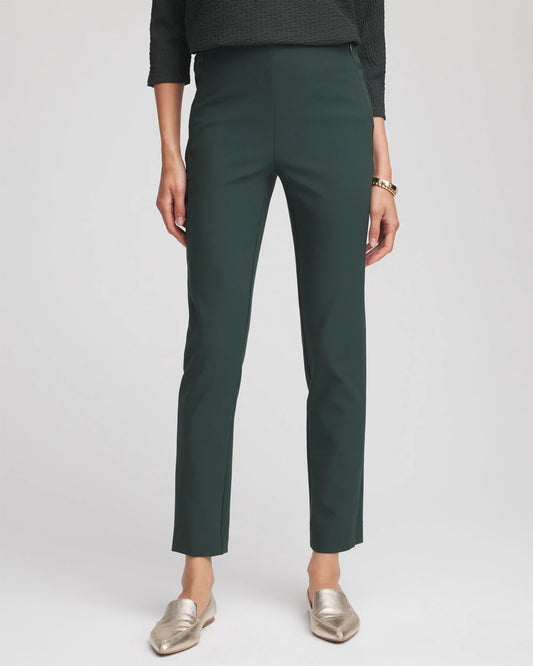Chico's Women | Lightweight Juliet Straight Ankle Pants DARKEST SPRUCE