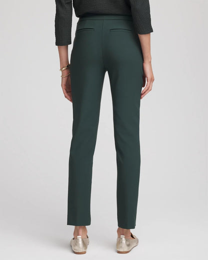 Chico's Women | Lightweight Juliet Straight Ankle Pants DARKEST SPRUCE