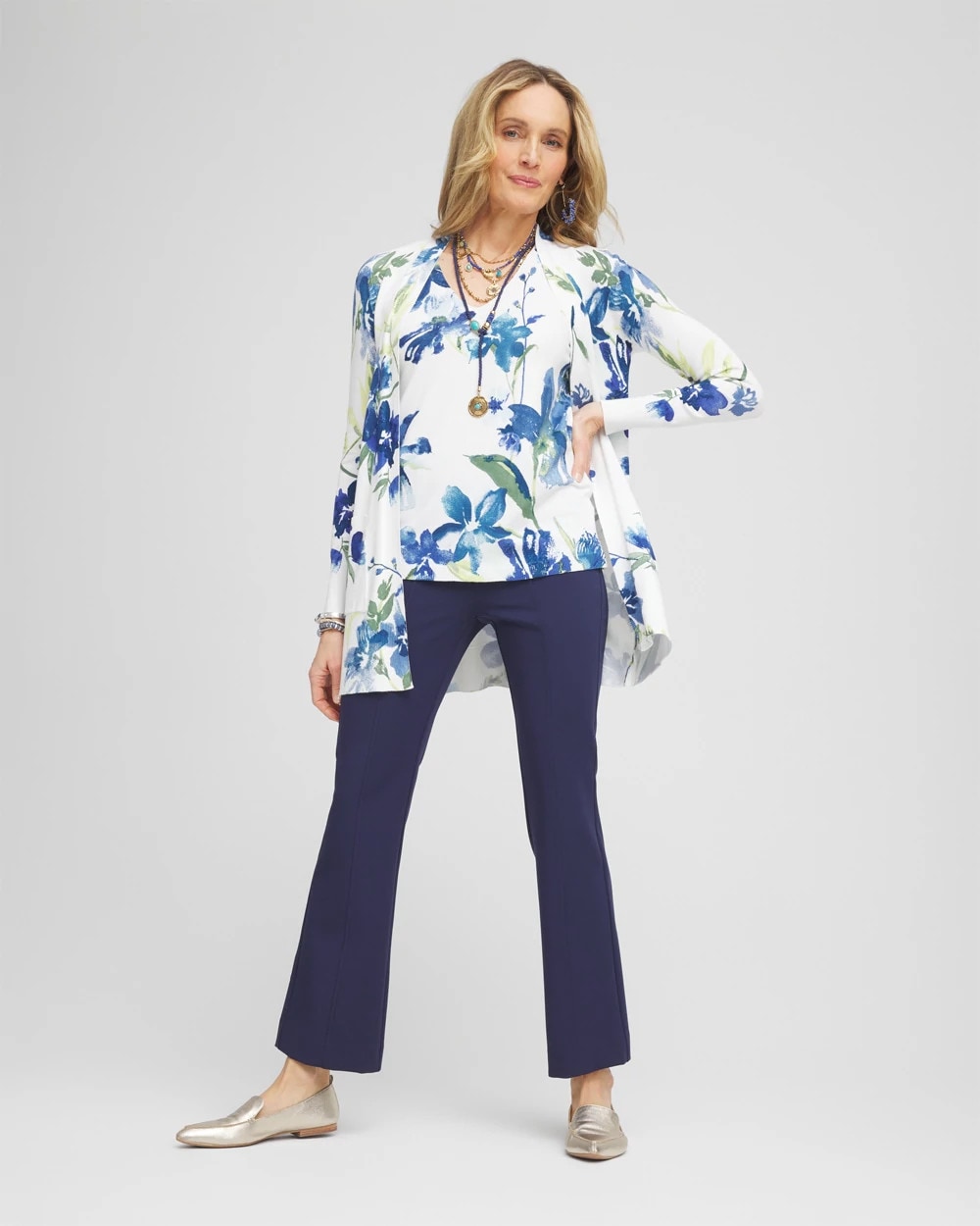 Chico's Women | Lightweight Juliet Kick Flare Pants PASSPORT BLUE