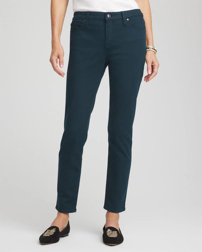Chico's Women | Girlfriend Slim Ankle Jeans TEAL SHADOW