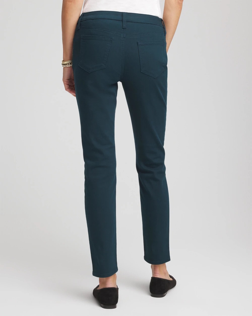 Chico's Women | Girlfriend Slim Ankle Jeans TEAL SHADOW