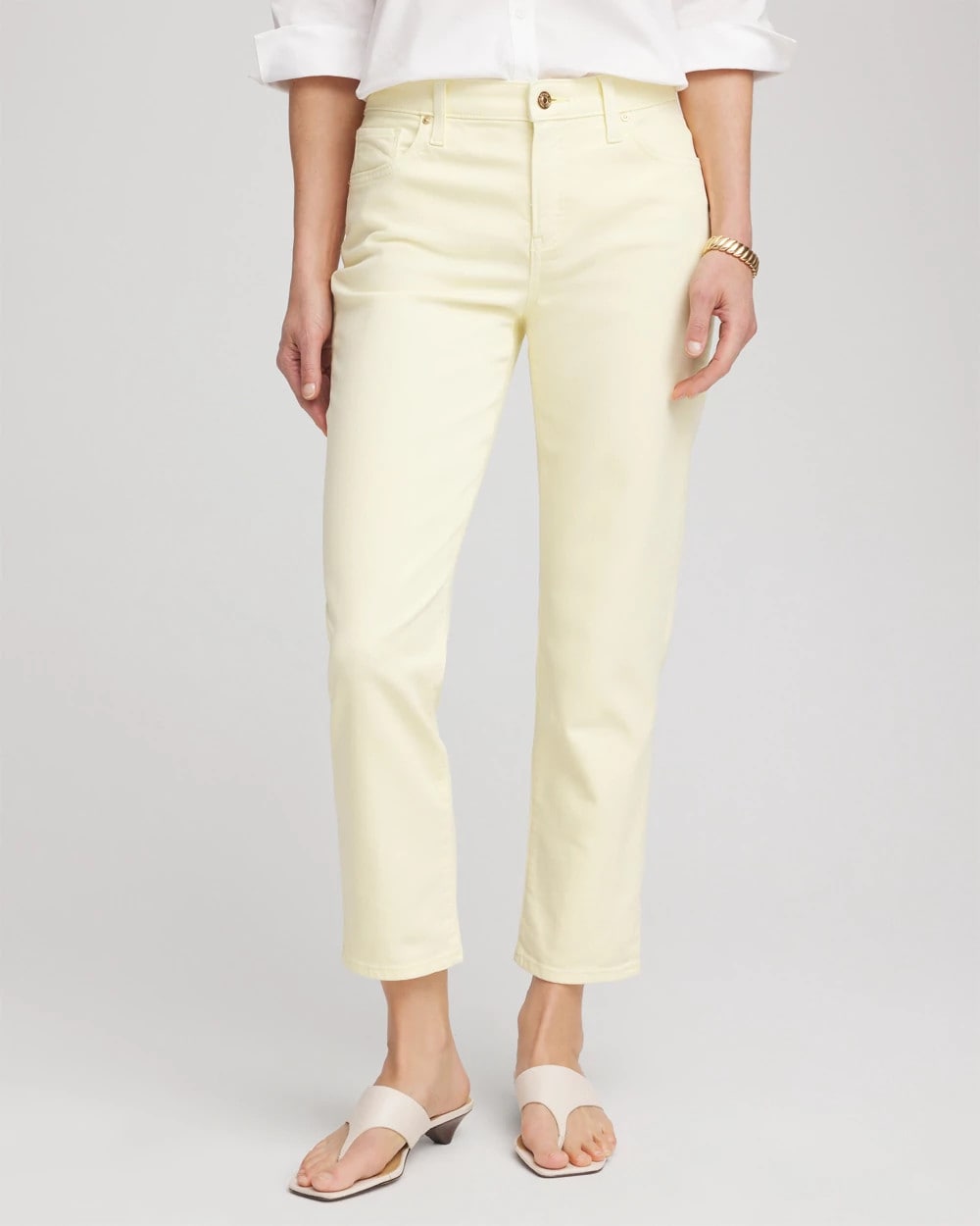 Chico's Women | Girlfriend Cropped Jeans PANNA COTTA