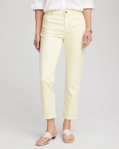 Chico's Women | Girlfriend Cropped Jeans PANNA COTTA