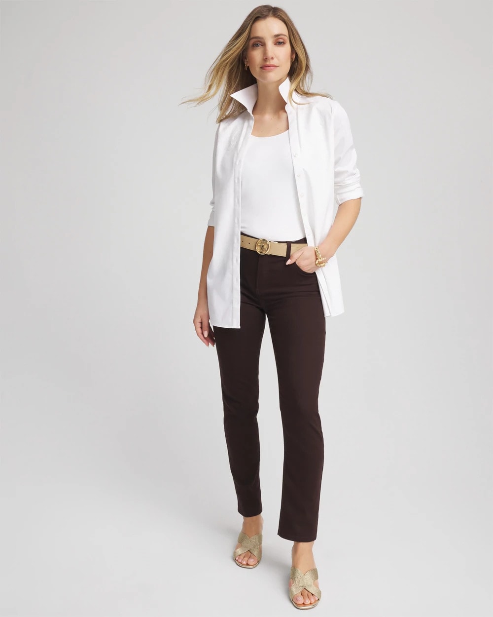 Chico's Women | Girlfriend Slim Ankle Jeans COCOA BEAN