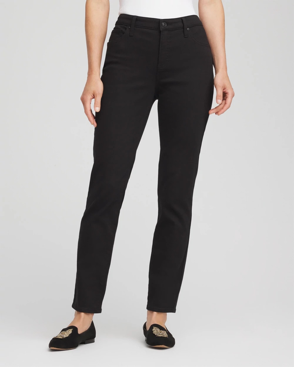 Chico's Women | Girlfriend Slim Ankle Jeans BLACK