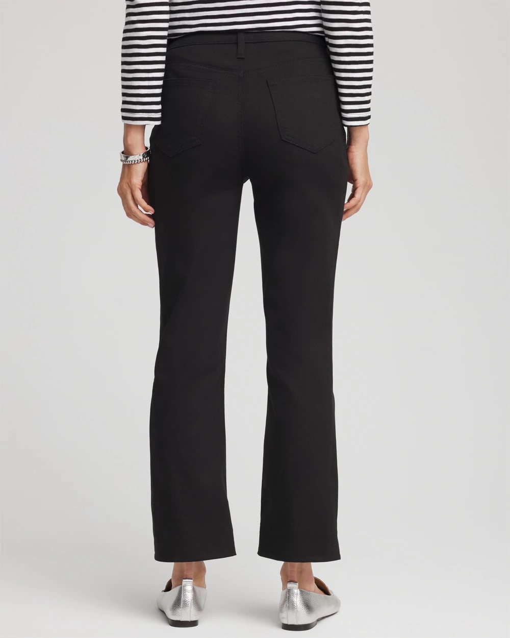 Chico's Women | Cropped Girlfriend Kick-Flare Jeans BLACK