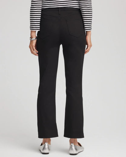 Chico's Women | Cropped Girlfriend Kick-Flare Jeans BLACK