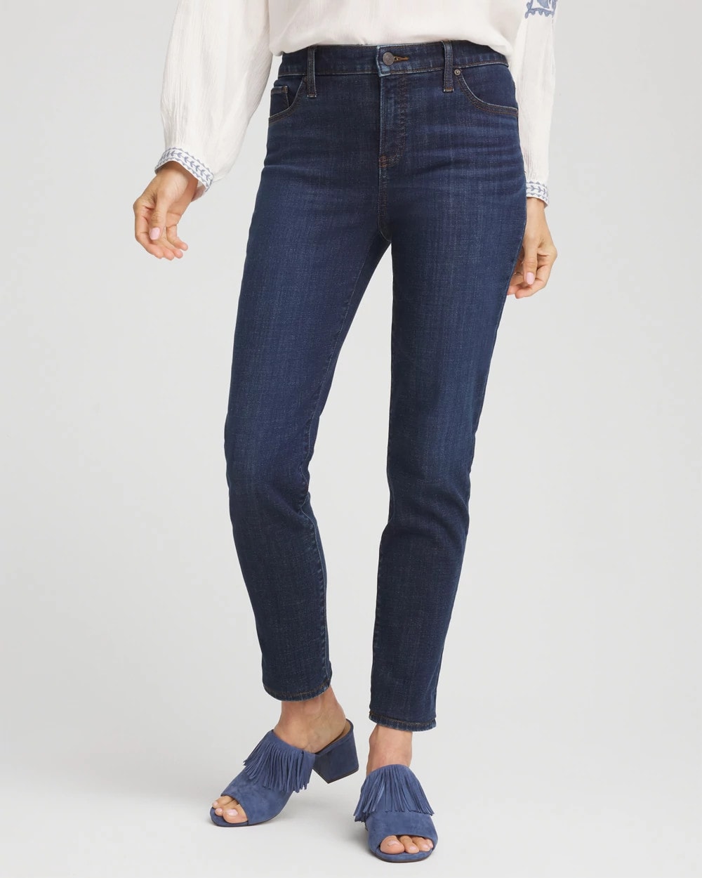 Chico's Women | Girlfriend Slim Ankle Jeans DARK SAPPHIRE INDIGO