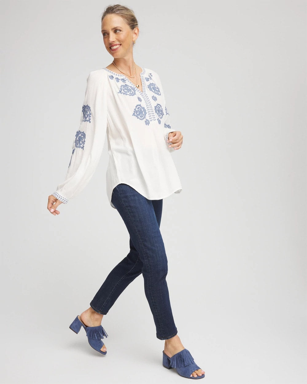 Chico's Women | Girlfriend Slim Ankle Jeans DARK SAPPHIRE INDIGO