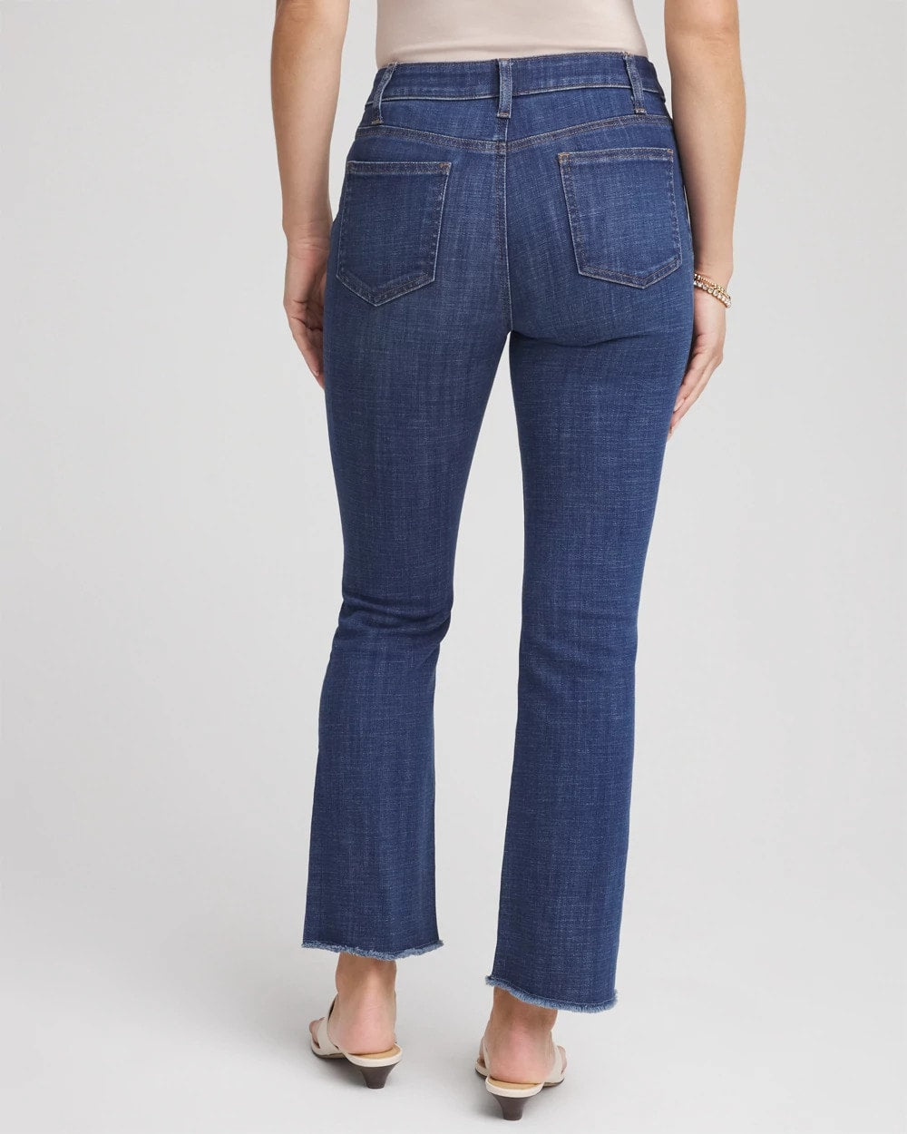 Chico's Women | Girlfriend Fray Hem Kick Flare Jeans CARINA INDIGO