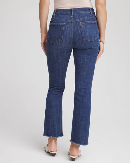 Chico's Women | Girlfriend Fray Hem Kick Flare Jeans CARINA INDIGO