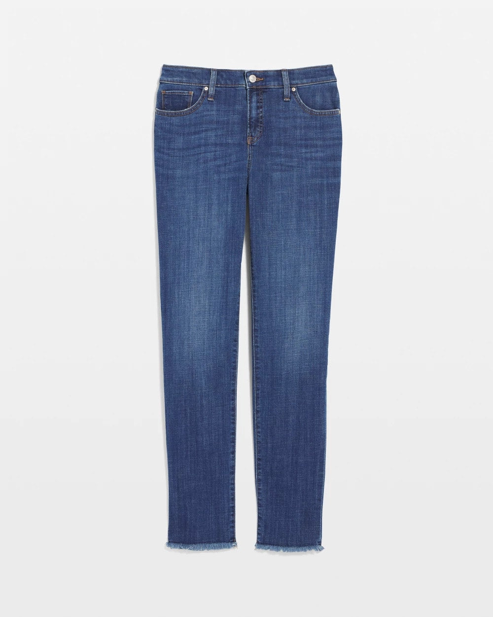 Chico's Women | Girlfriend Slim Frayed Ankle Jeans KAILUA INDIGO